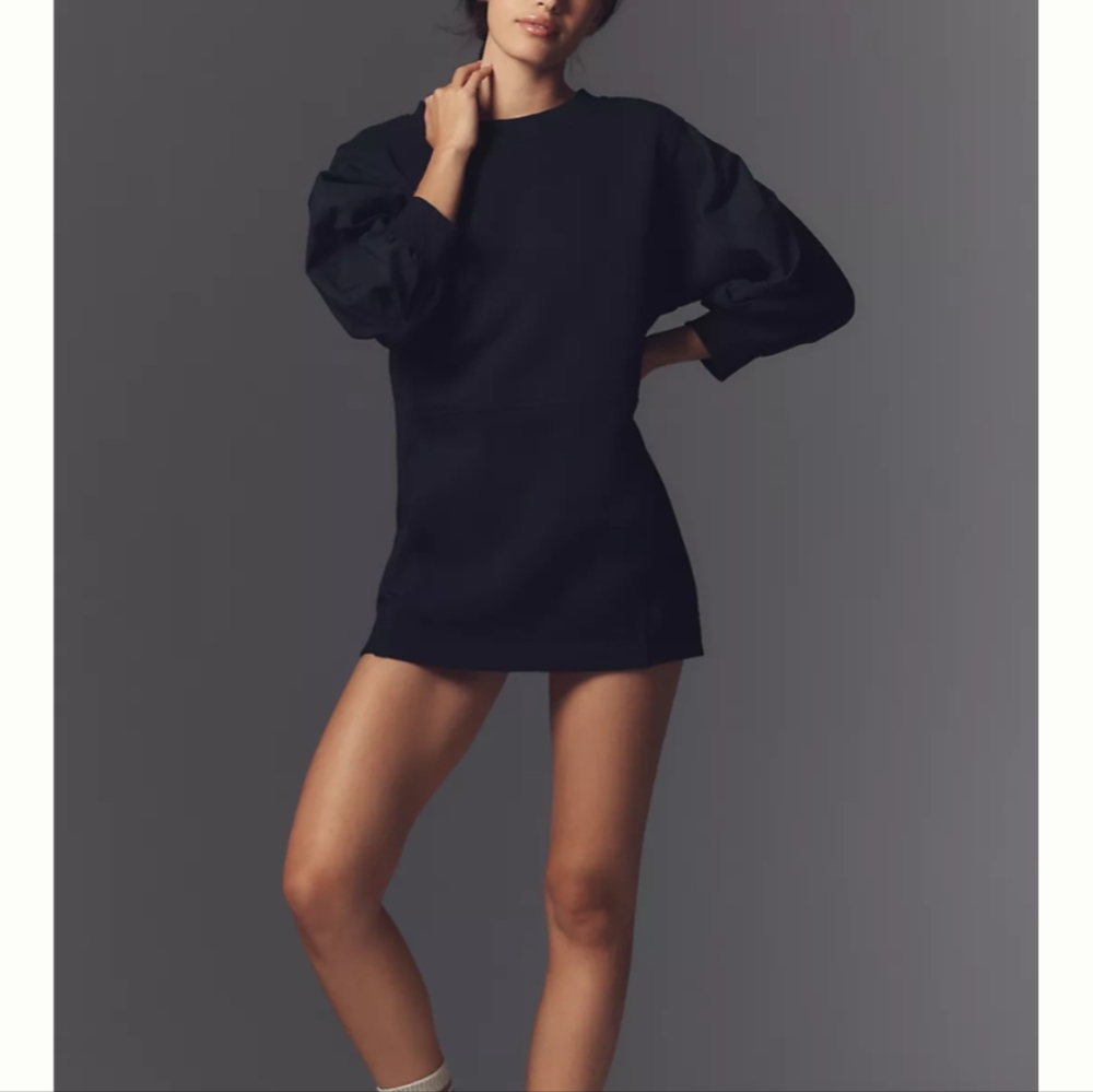 Daily Practice by Anthropologie Long-Sleeve Relaxed Mini Dress